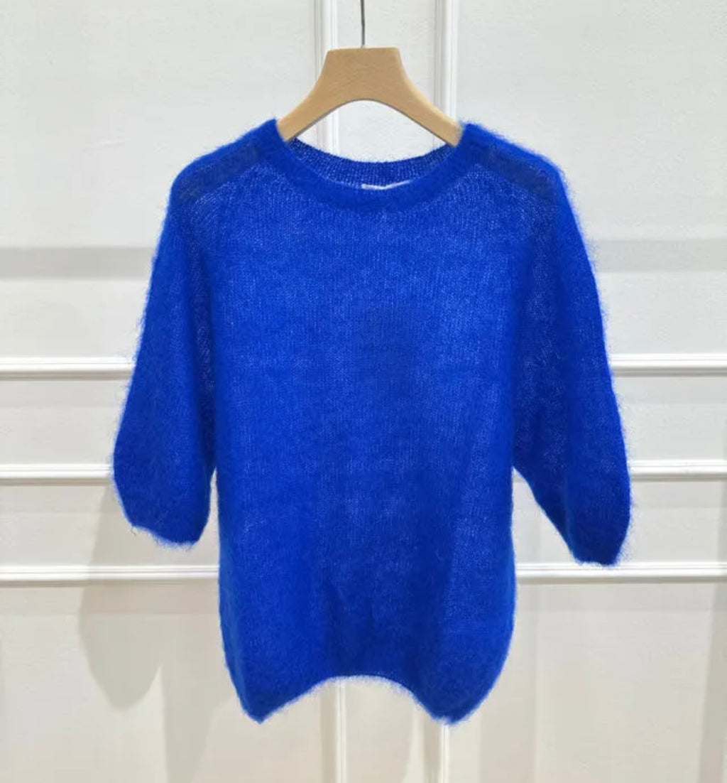 Short Arm  Mohair Sweater