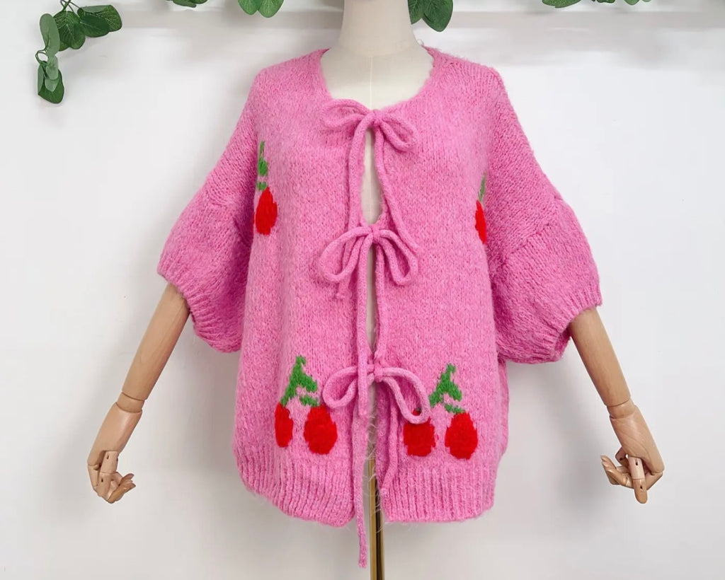 Cherry Knit Cardigan