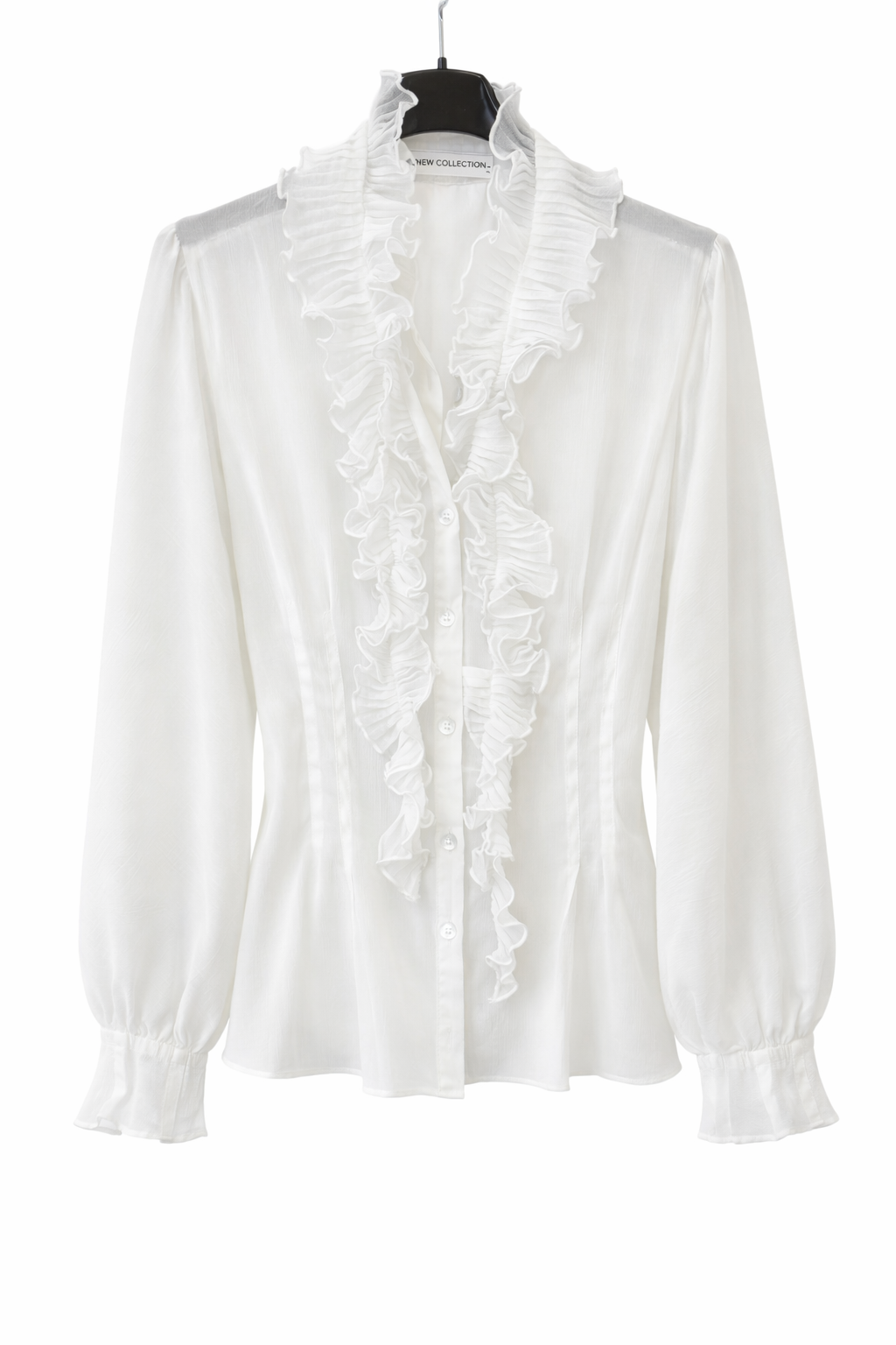 Elegant Ruffle Blouse – White