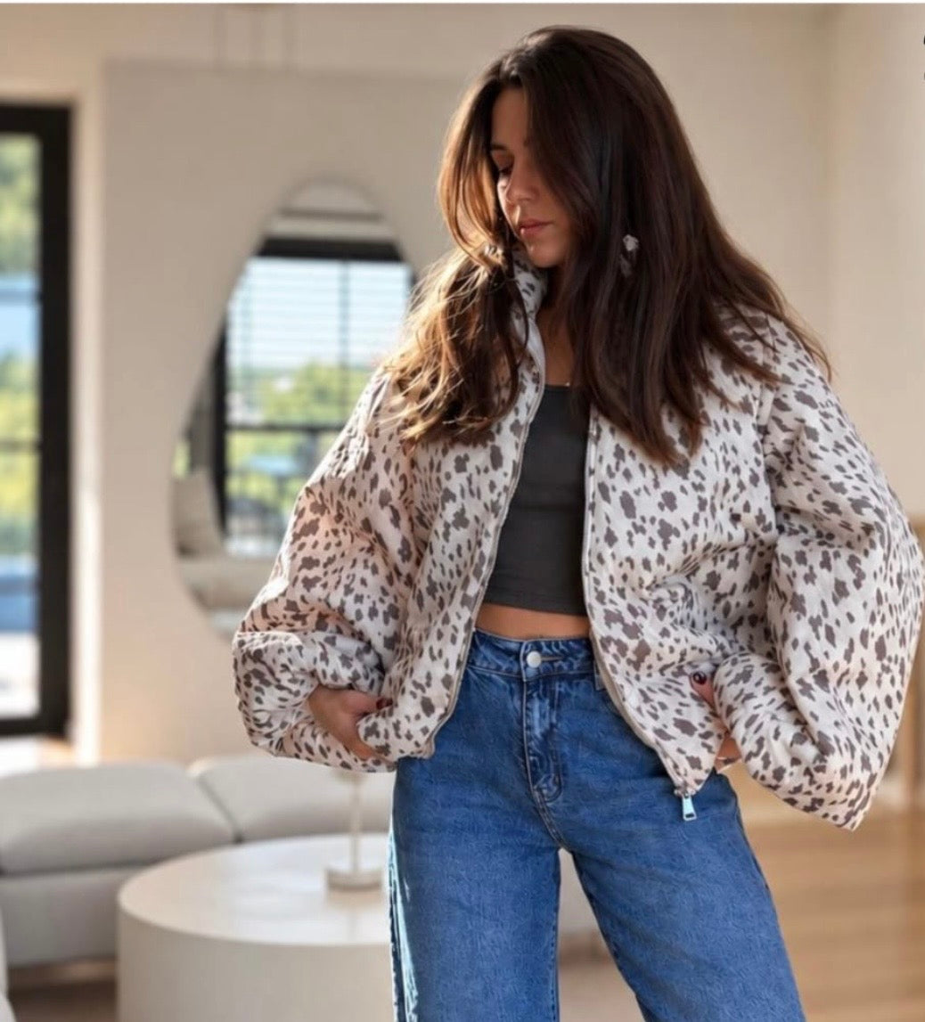 Pattern Puffer Jacket