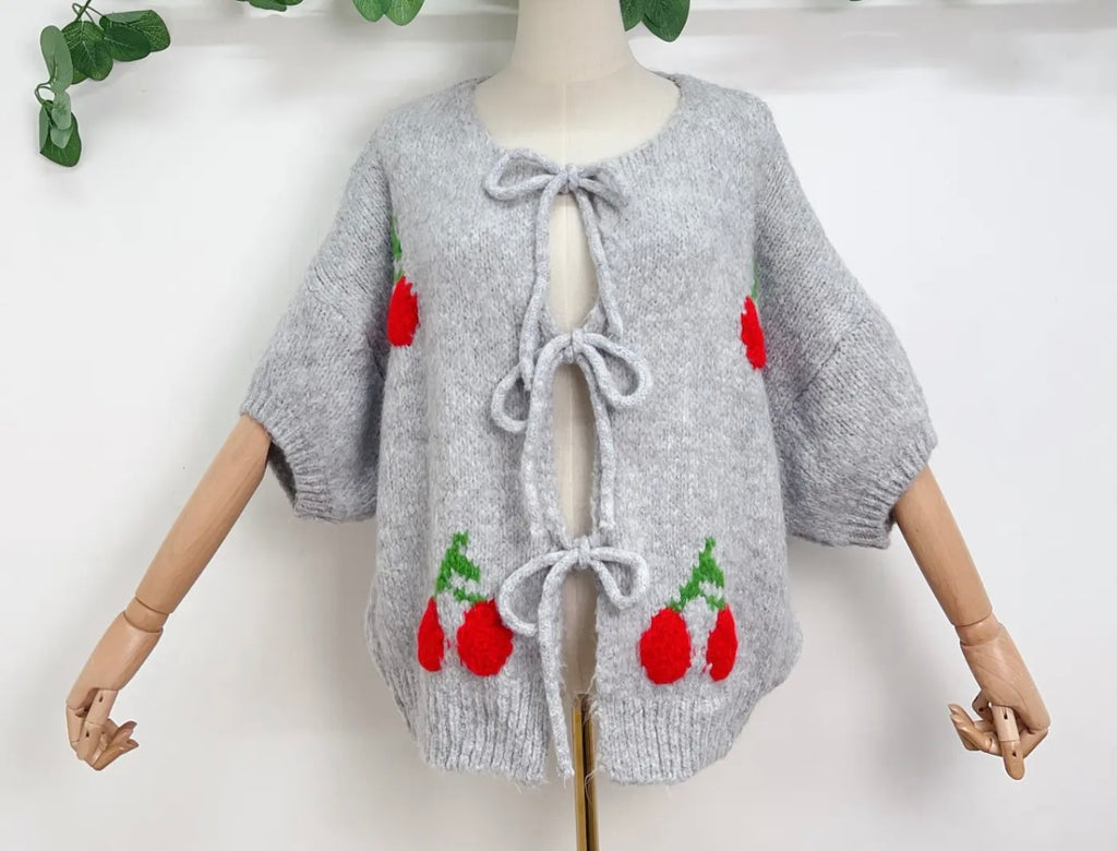 Cherry Knit Cardigan