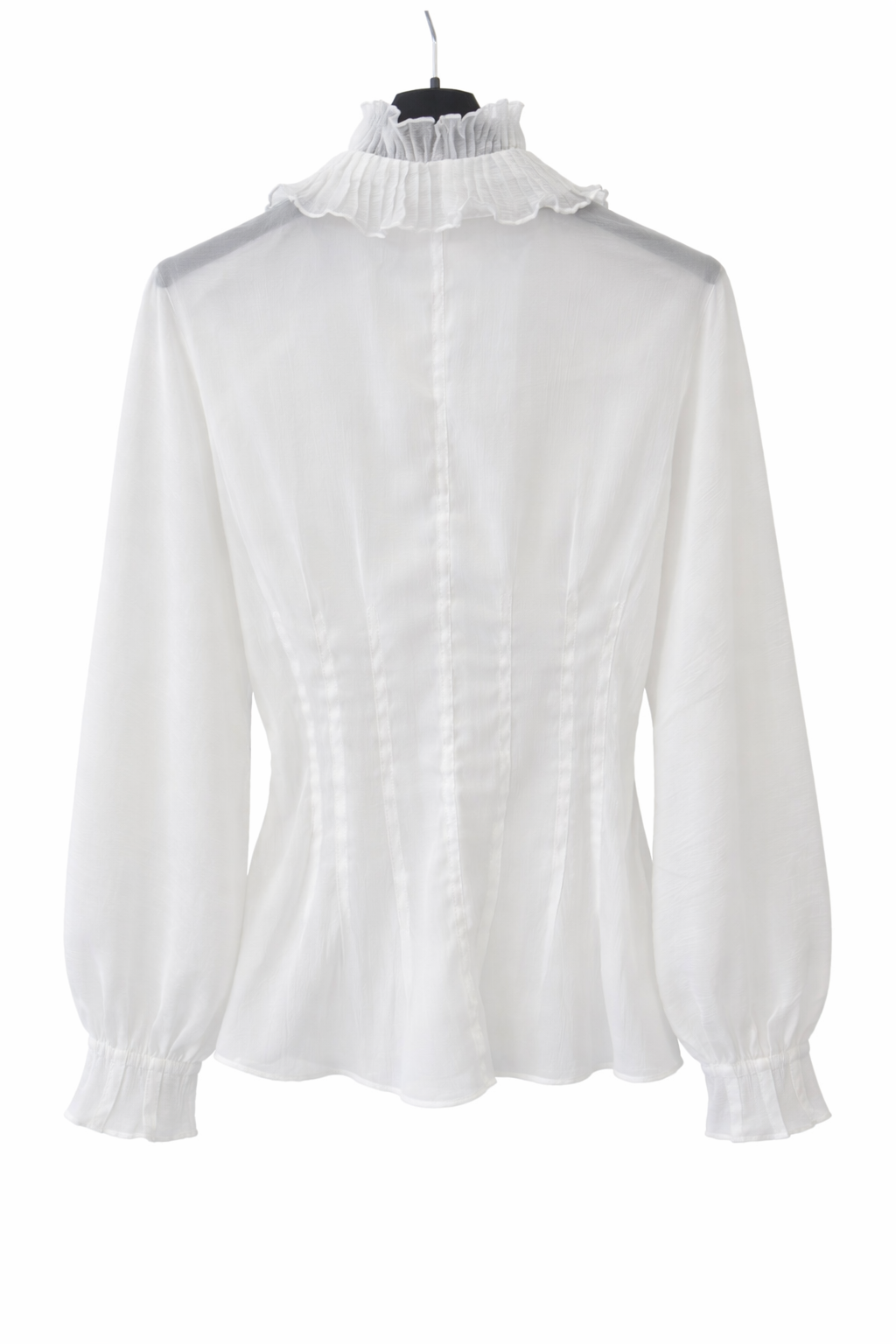 Elegant Ruffle Blouse – White