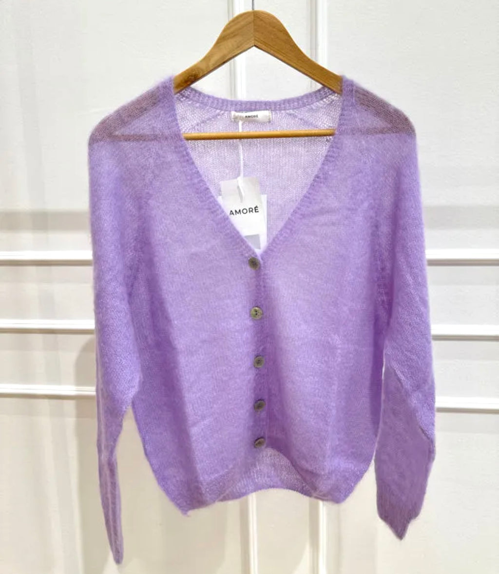 Soft V-Neck Mohair Cardigan