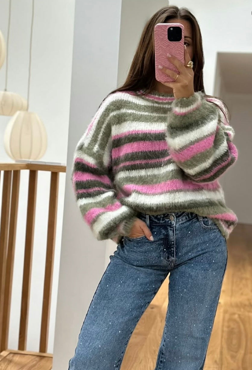 Stripe knit Sweater