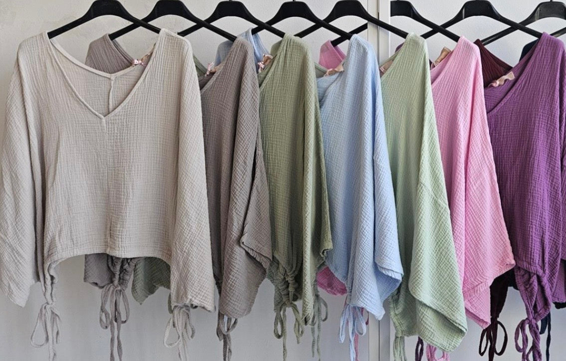Musselin Boho Top
