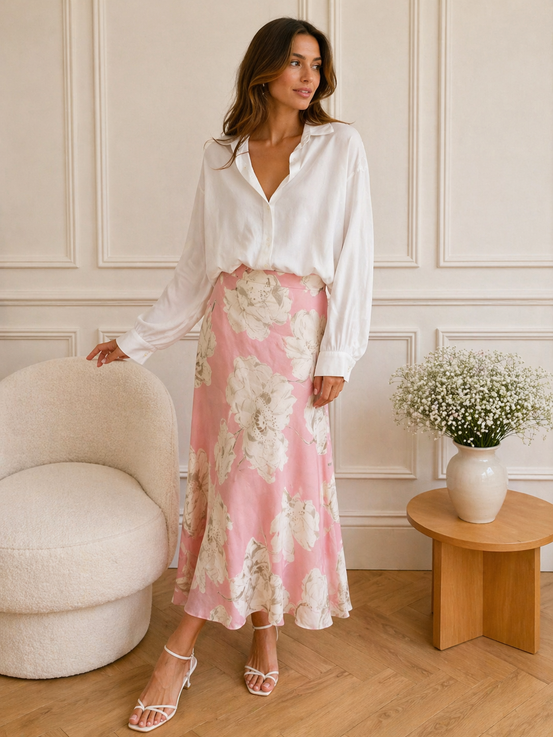 Floral Midi Skirt