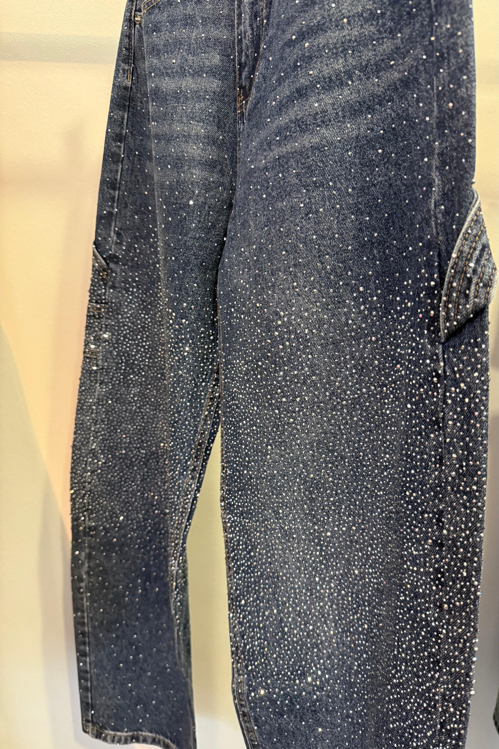 Diamond High-Waist Straight-Leg Jeans
