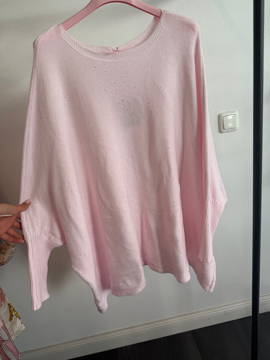 Rose Glitter Sweater
