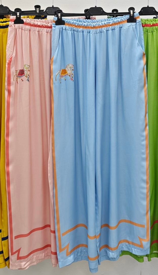 Satin Wide-Leg Pants