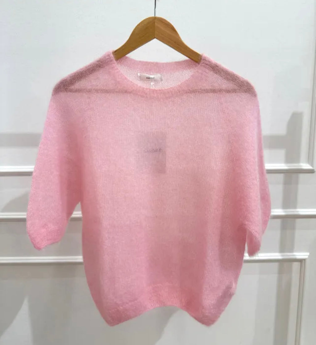 Short Arm  Mohair Sweater