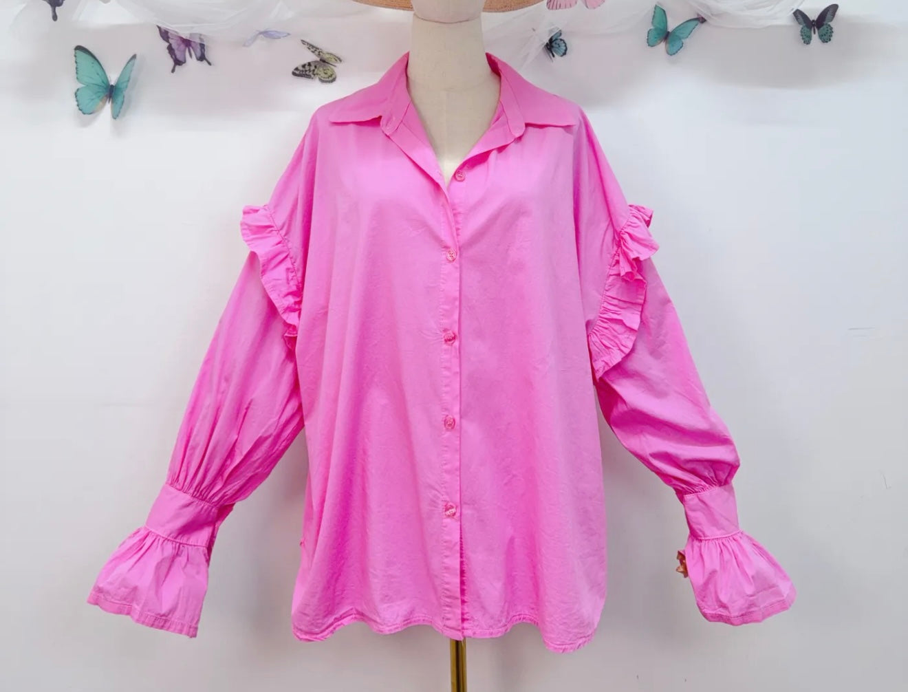 Cotton Ruffle Blouse