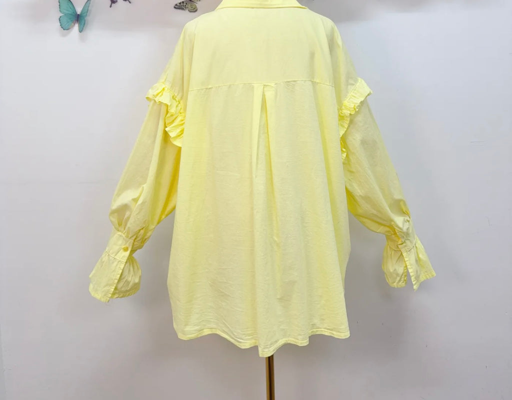 Cotton Ruffle Blouse