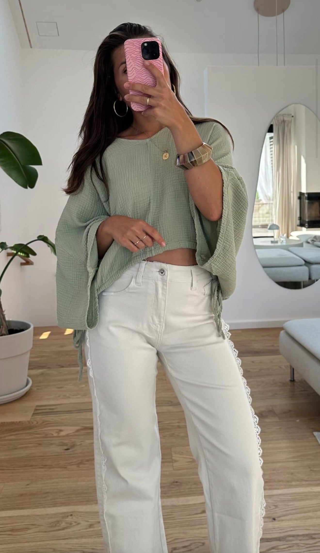 Musselin Boho Top