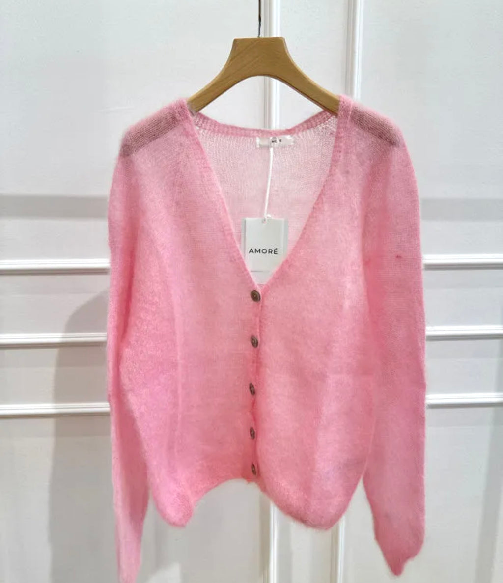 Soft V-Neck Mohair Cardigan