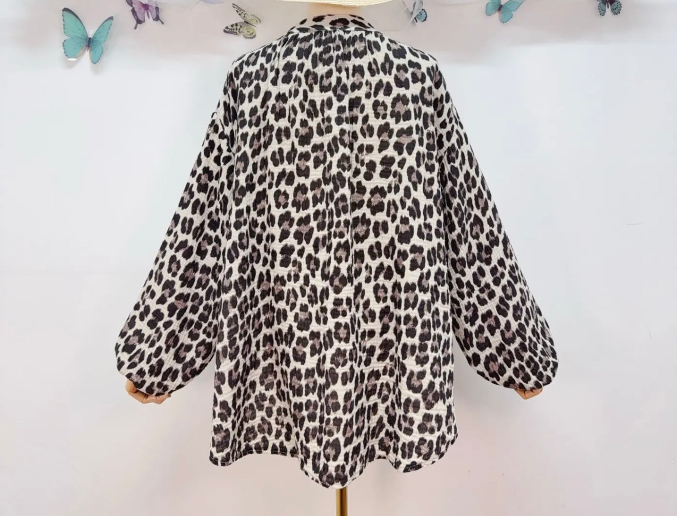 Musselin Leopard Blouse
