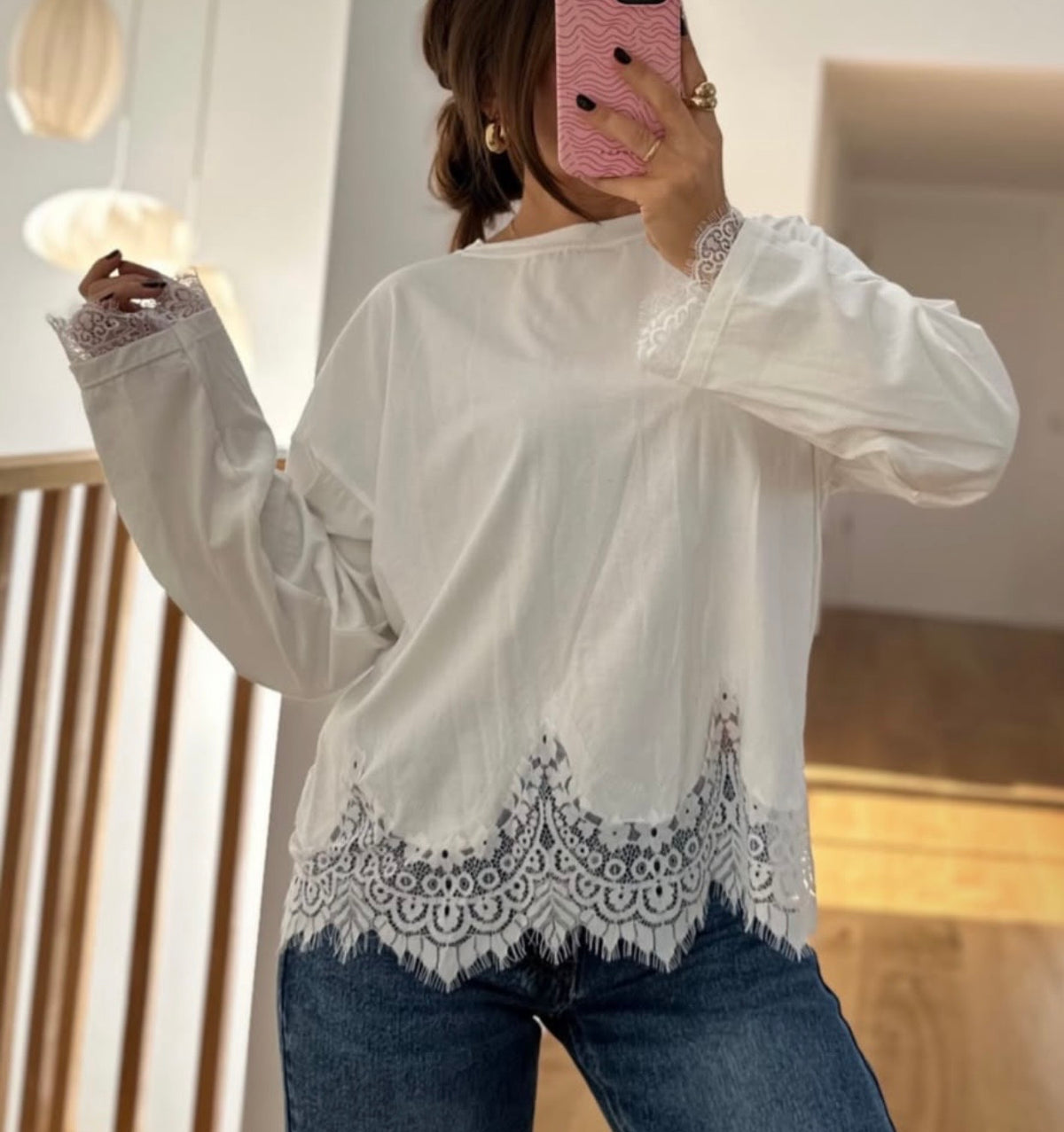 Lace Sweatshirt