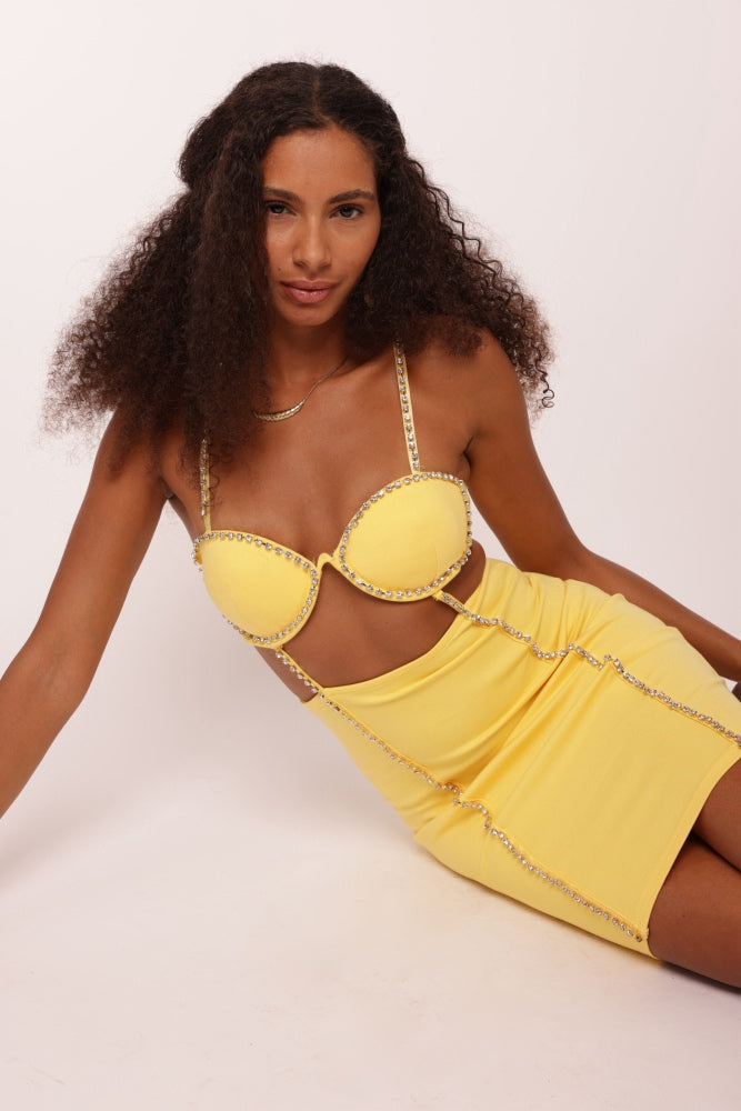 Crystal Cut-out Dress