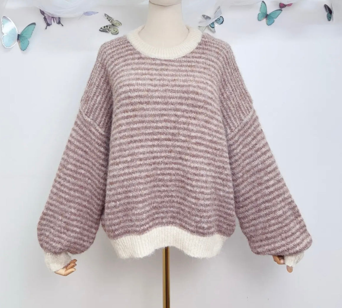 Oversize striped sweater