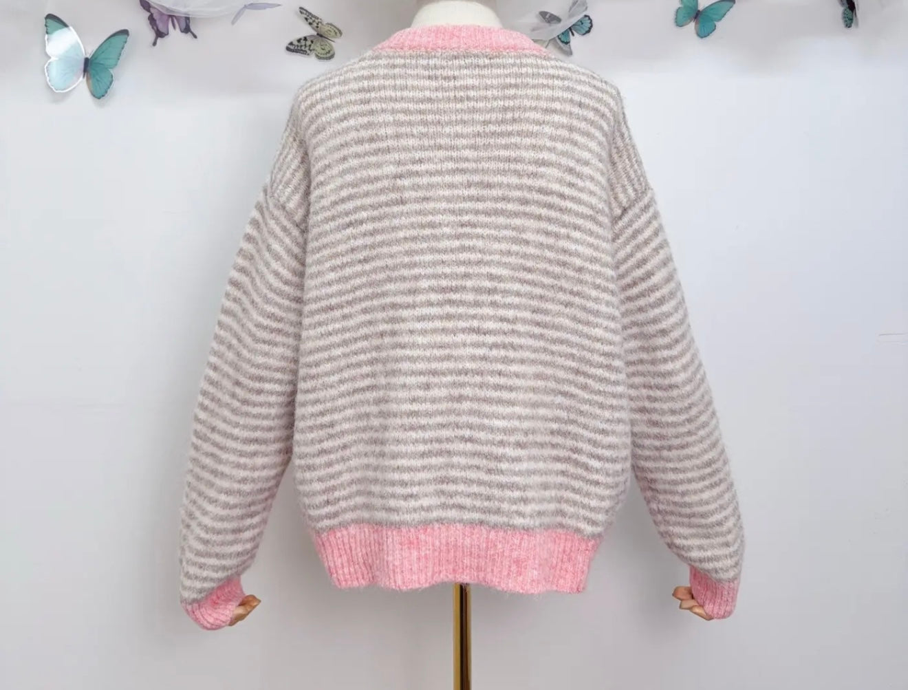 Oversize striped cardigan