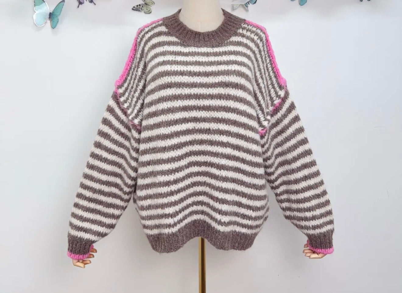 Striped knit sweater