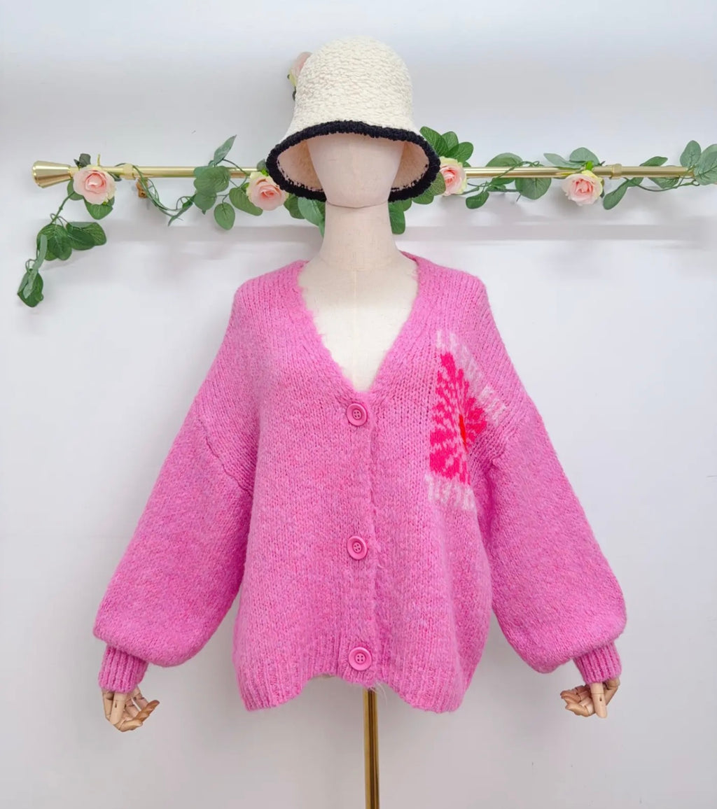 Graphic Knit Cardigan