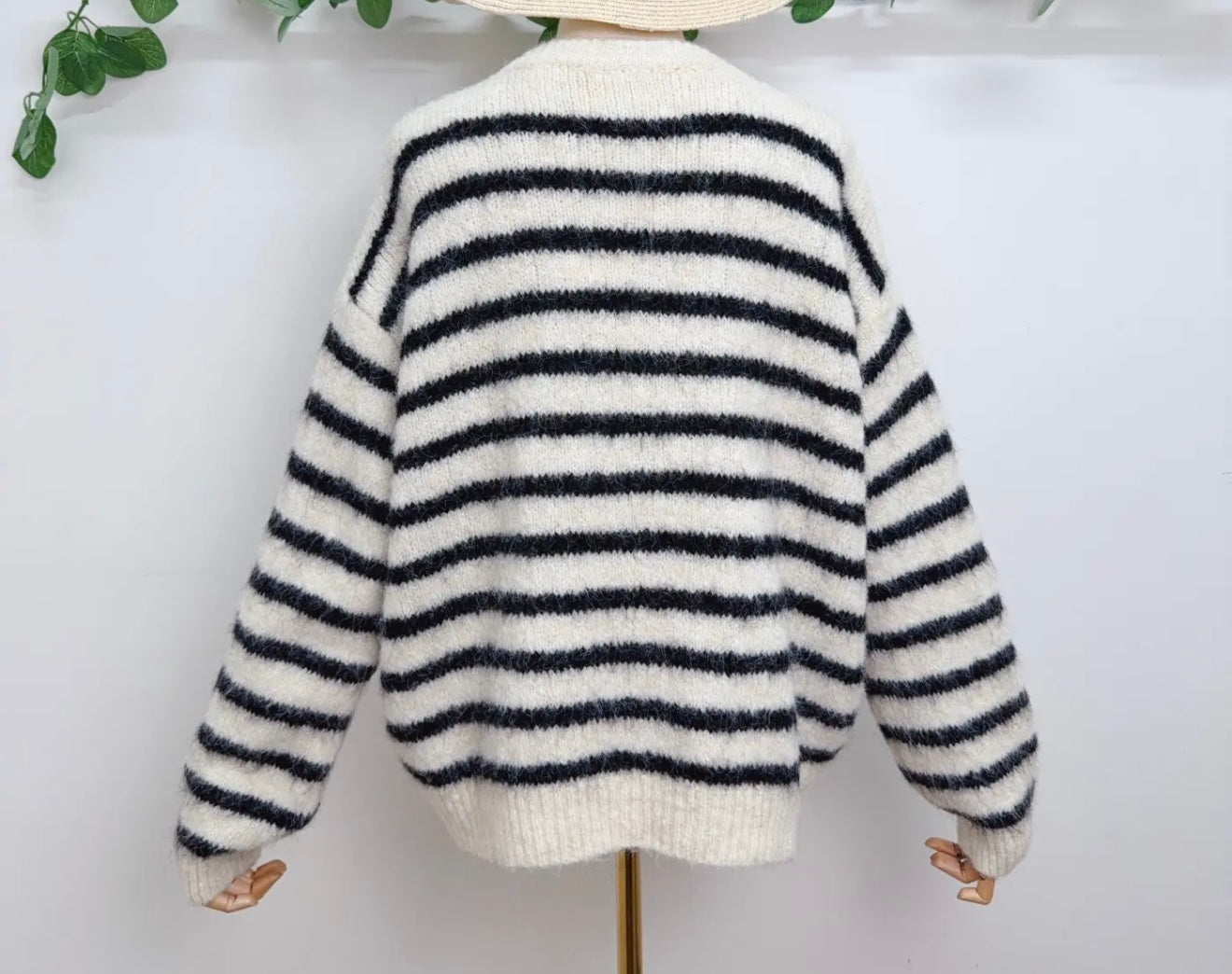 Oversize striped cardigan
