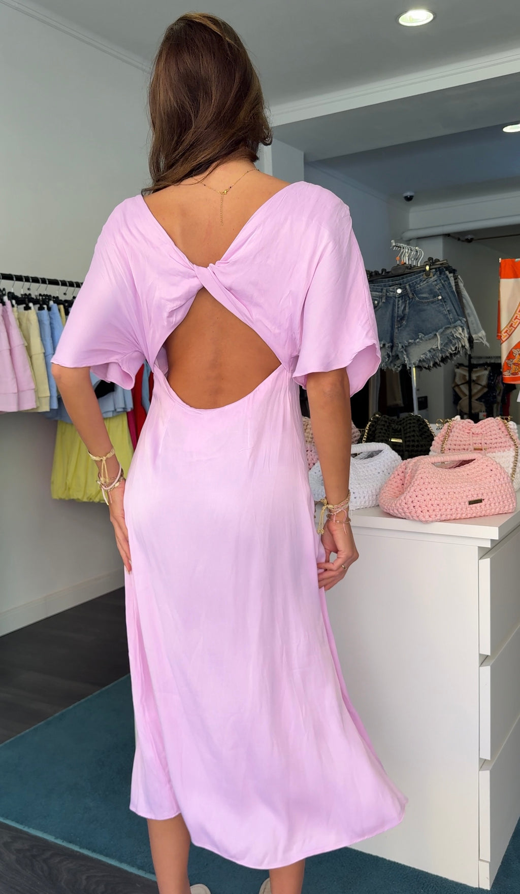 Lilac Flow Midi Dress