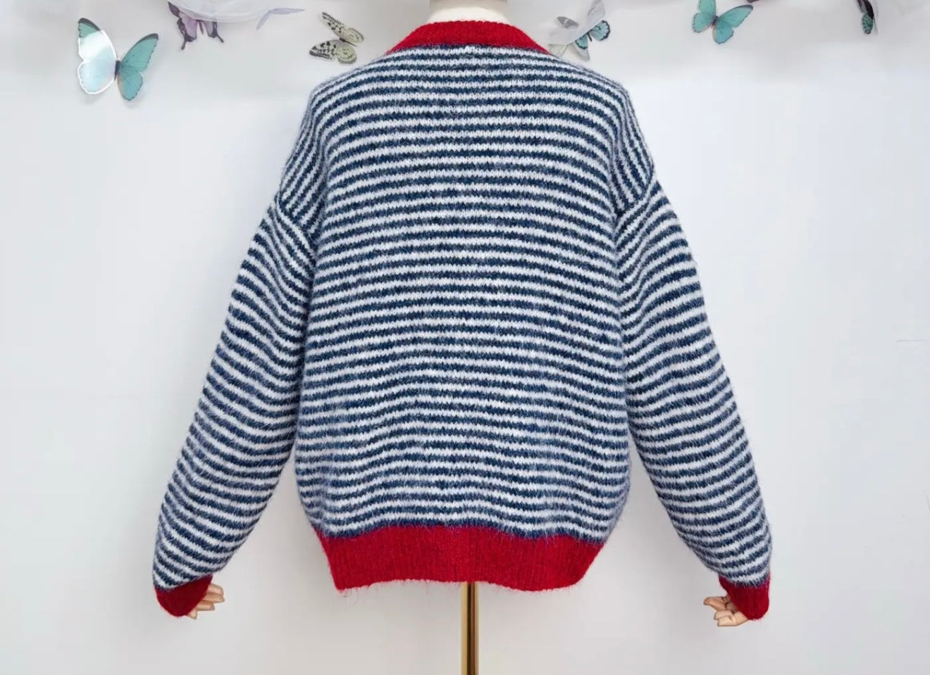 Oversize striped cardigan