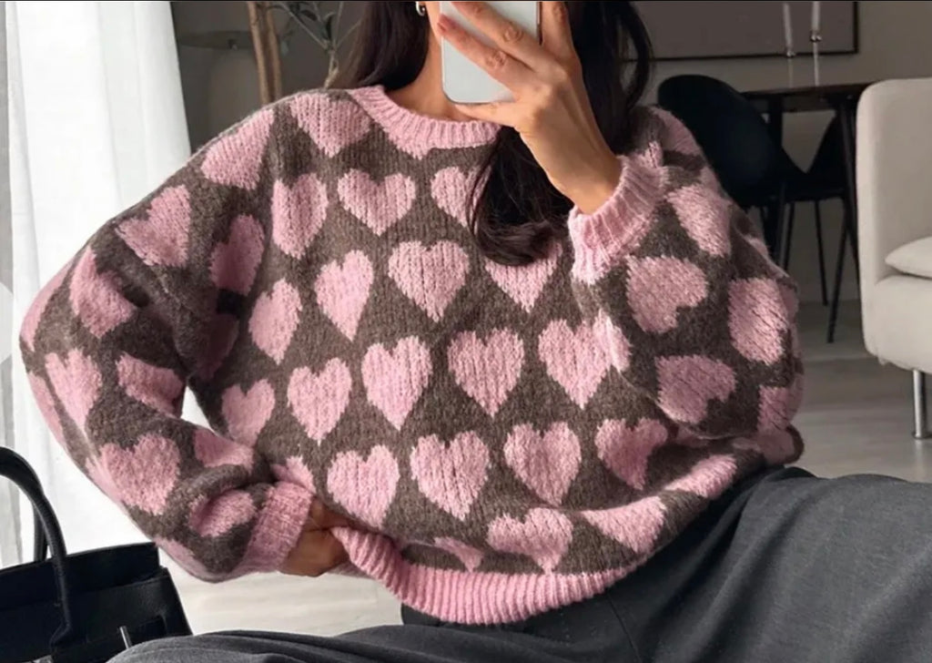 Cozy heart sweater