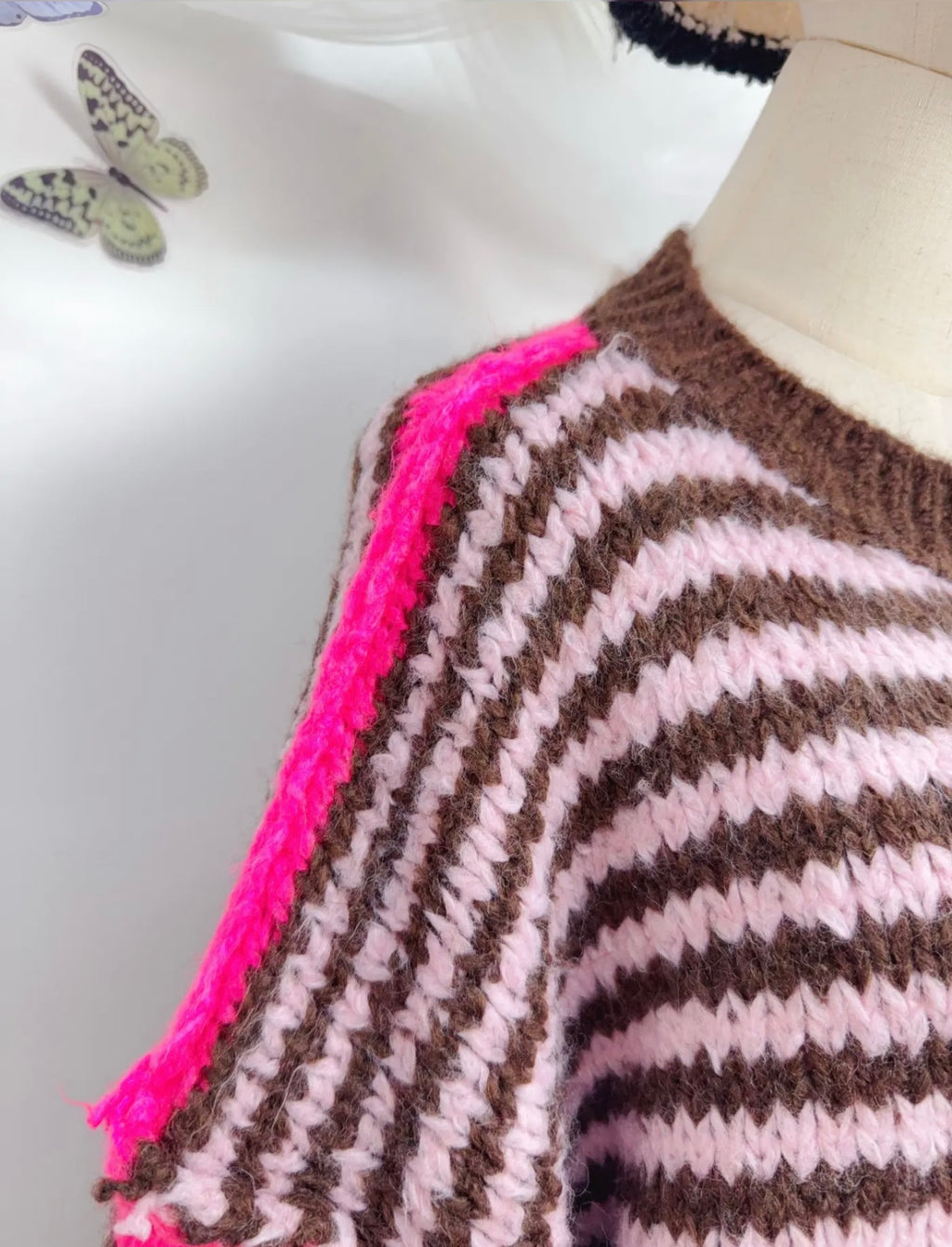 Striped knit sweater