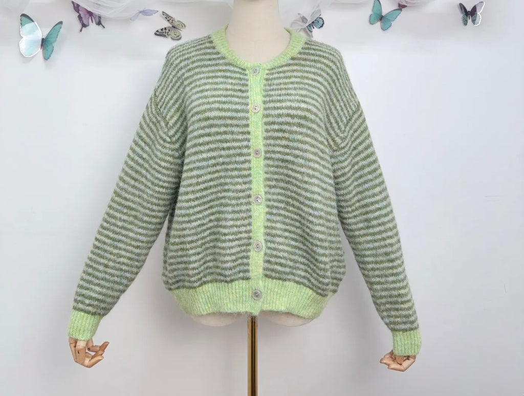 Oversize striped cardigan