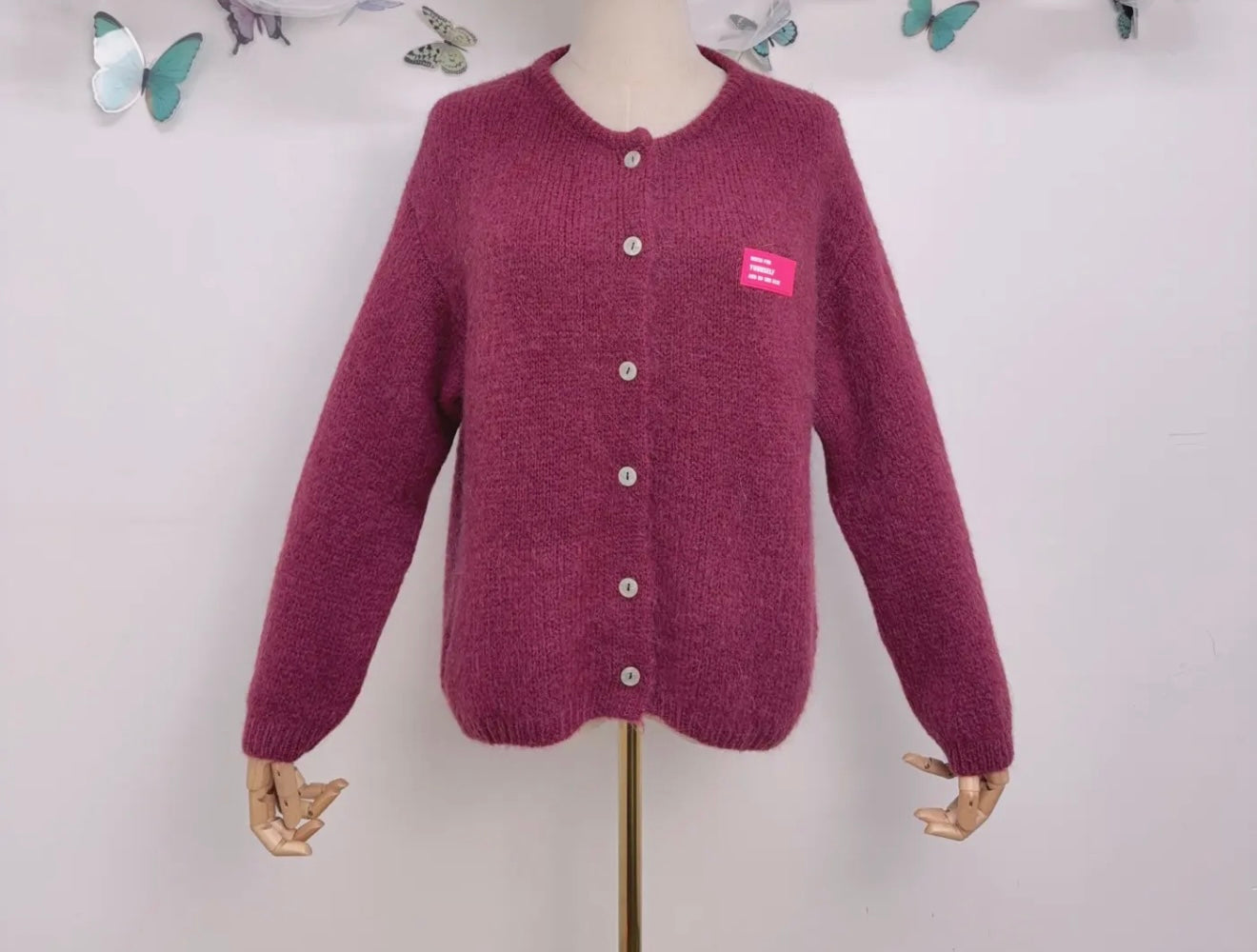 Mohair wool cardigan
