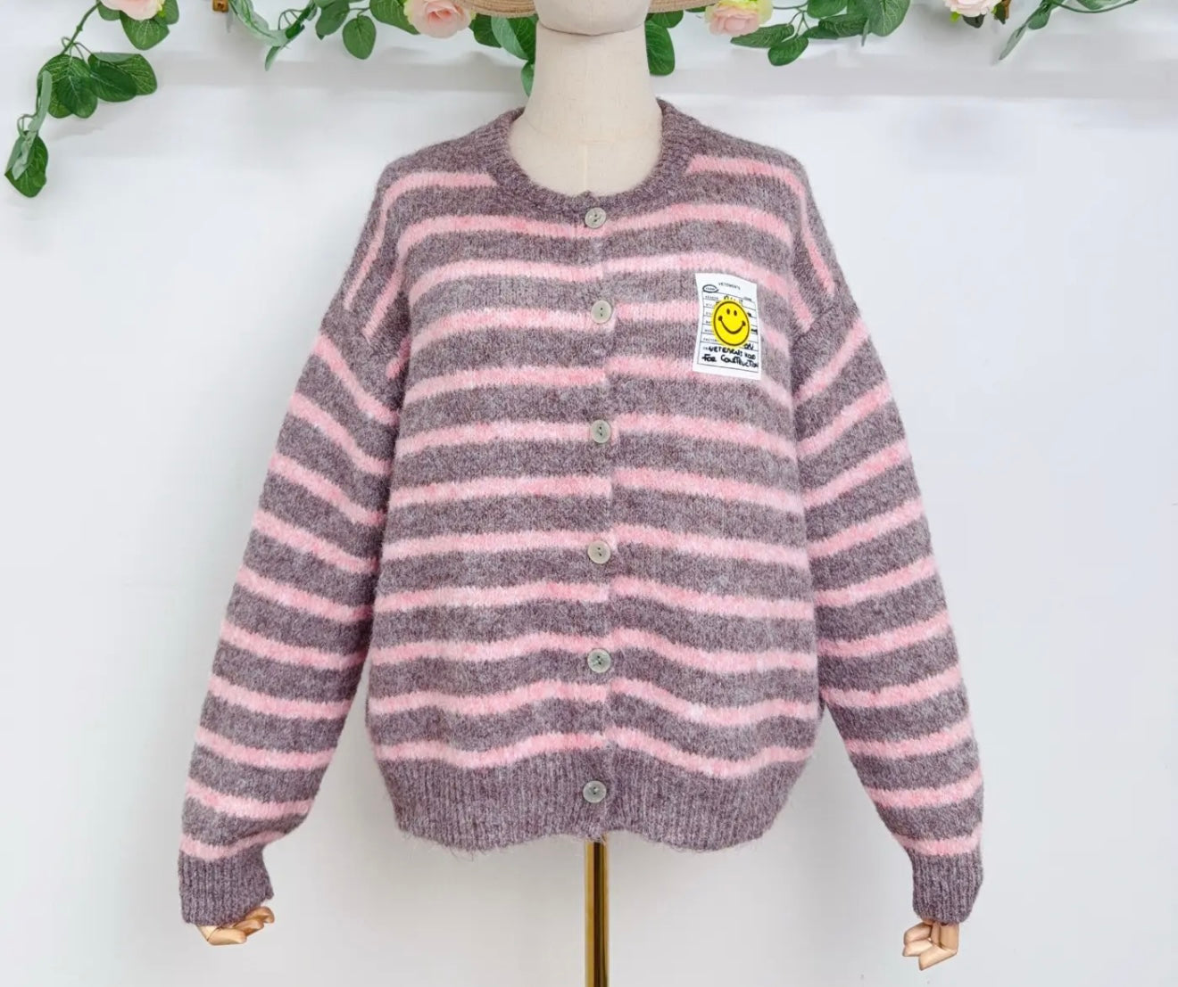 Oversize striped cardigan