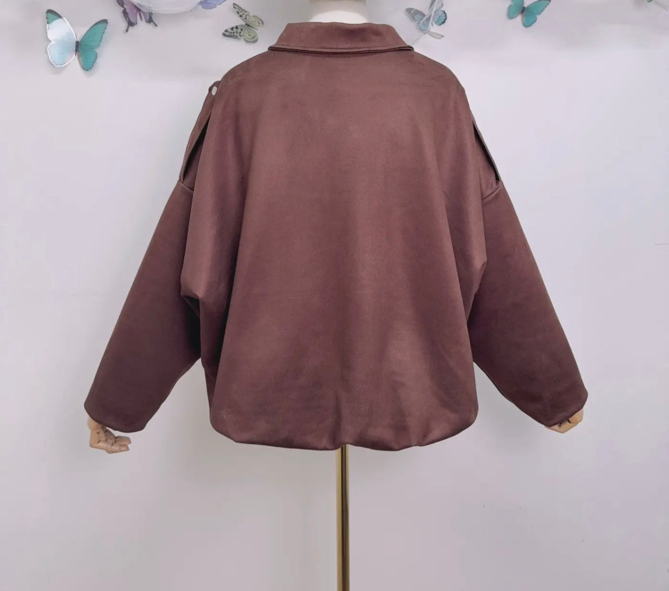 Oversized Faux Suede Jacket