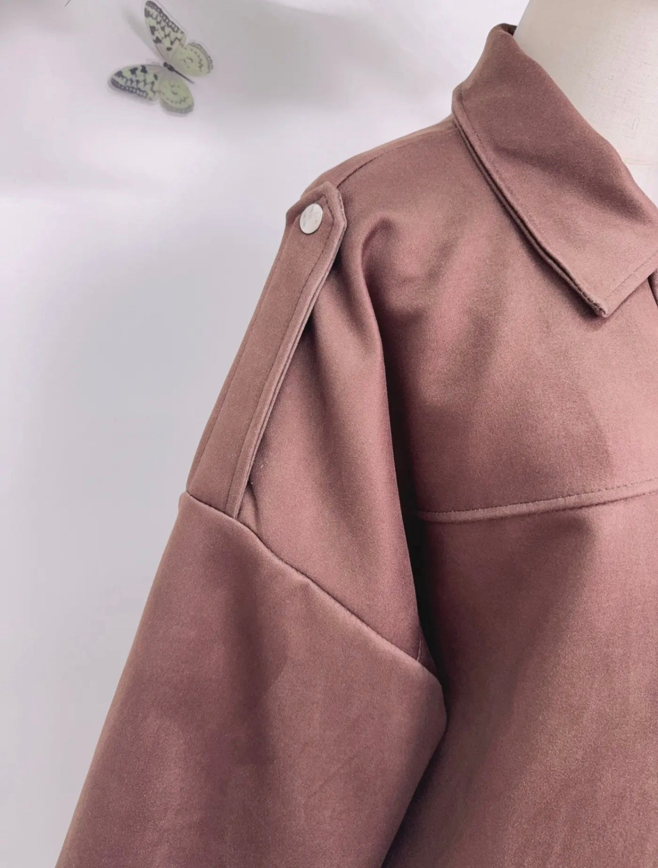 Oversized Faux Suede Jacket