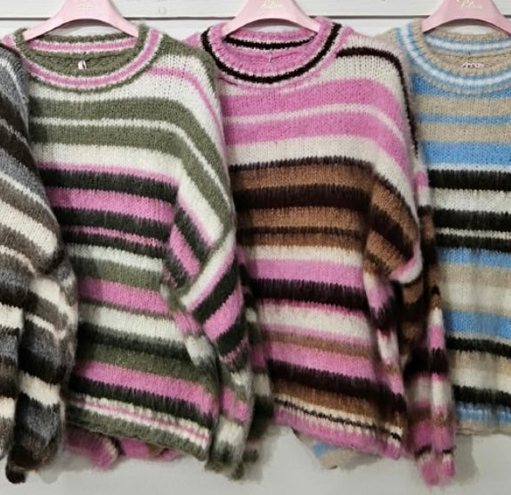Stripe knit Sweater