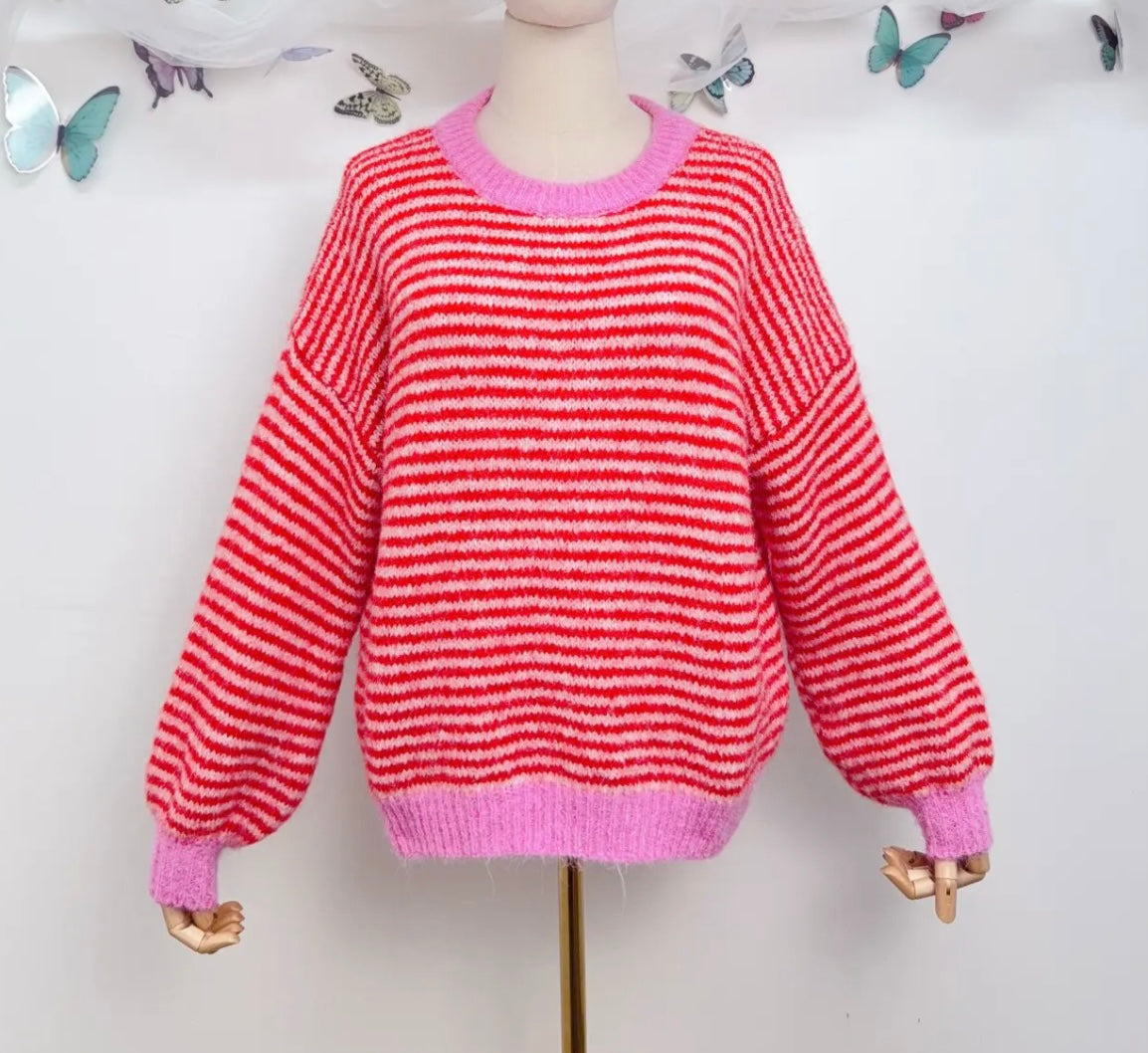 Oversize striped sweater