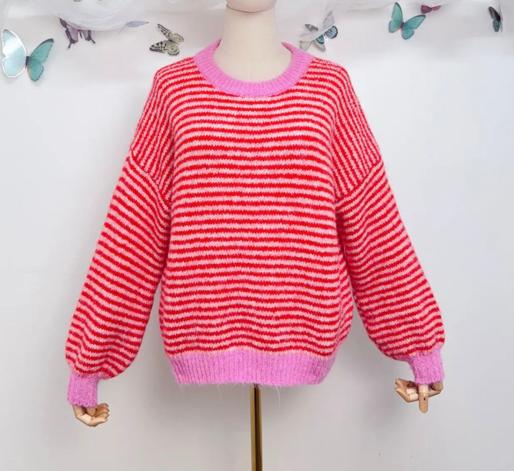 Oversize striped sweater