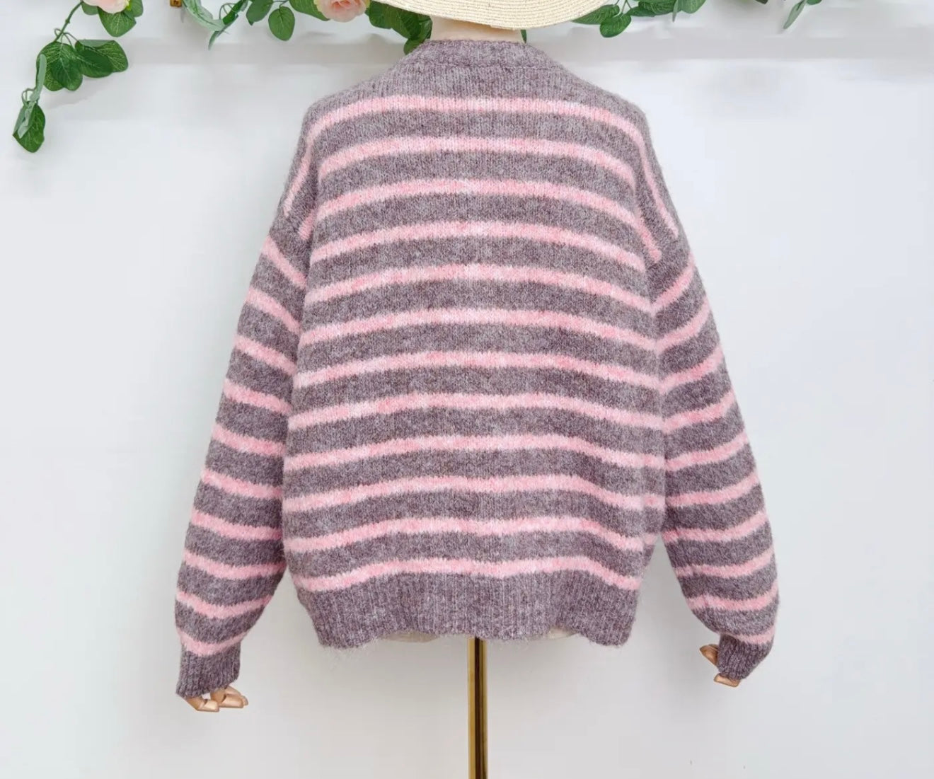 Oversize striped cardigan