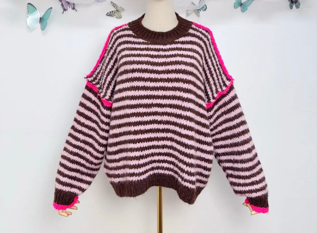 Striped knit sweater