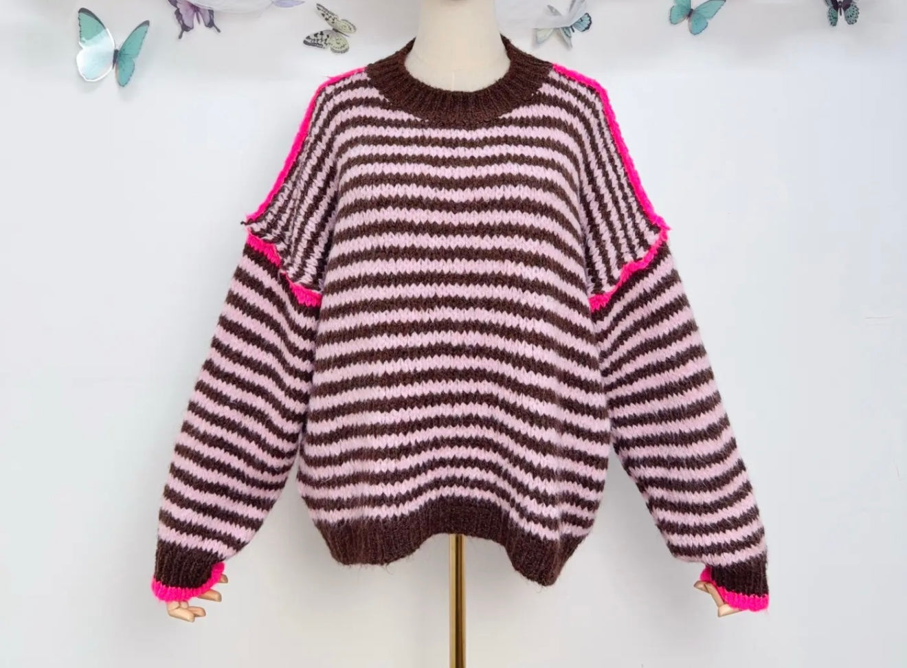 Striped knit sweater