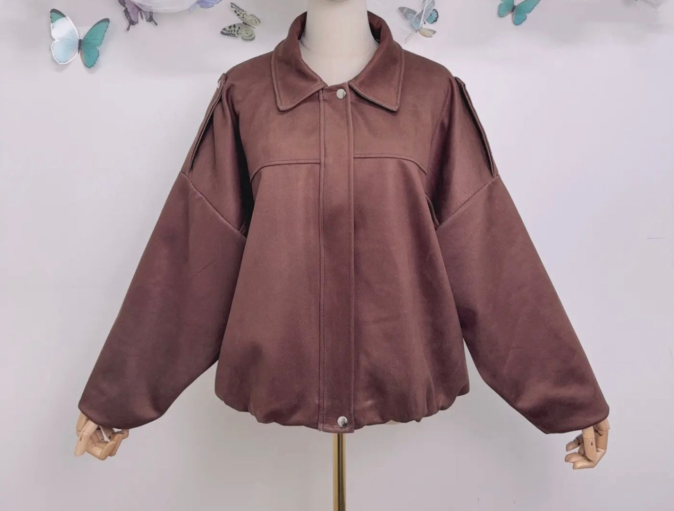 Oversized Faux Suede Jacket