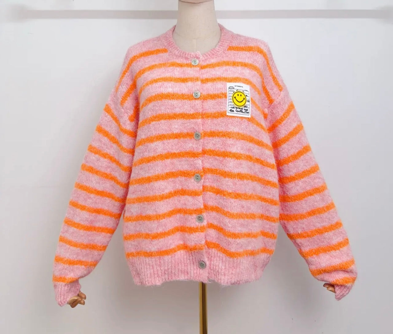 Oversize striped cardigan
