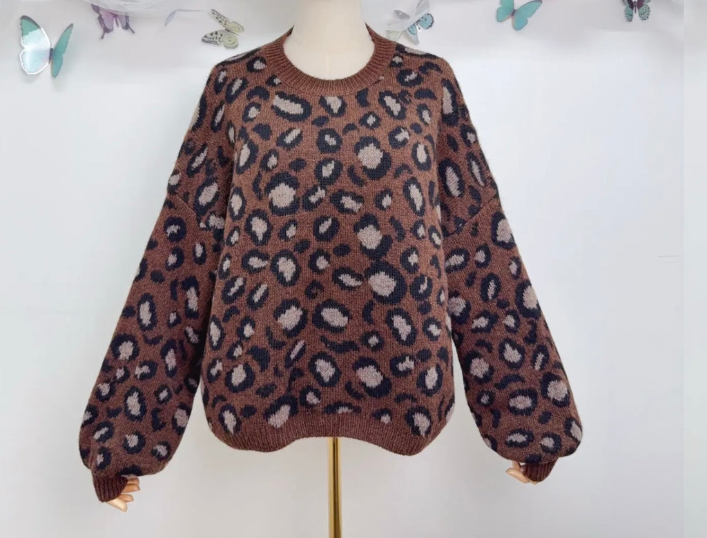 Leo print sweater