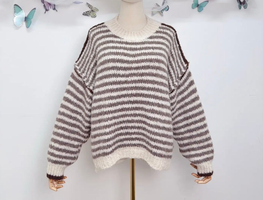 Striped knit sweater
