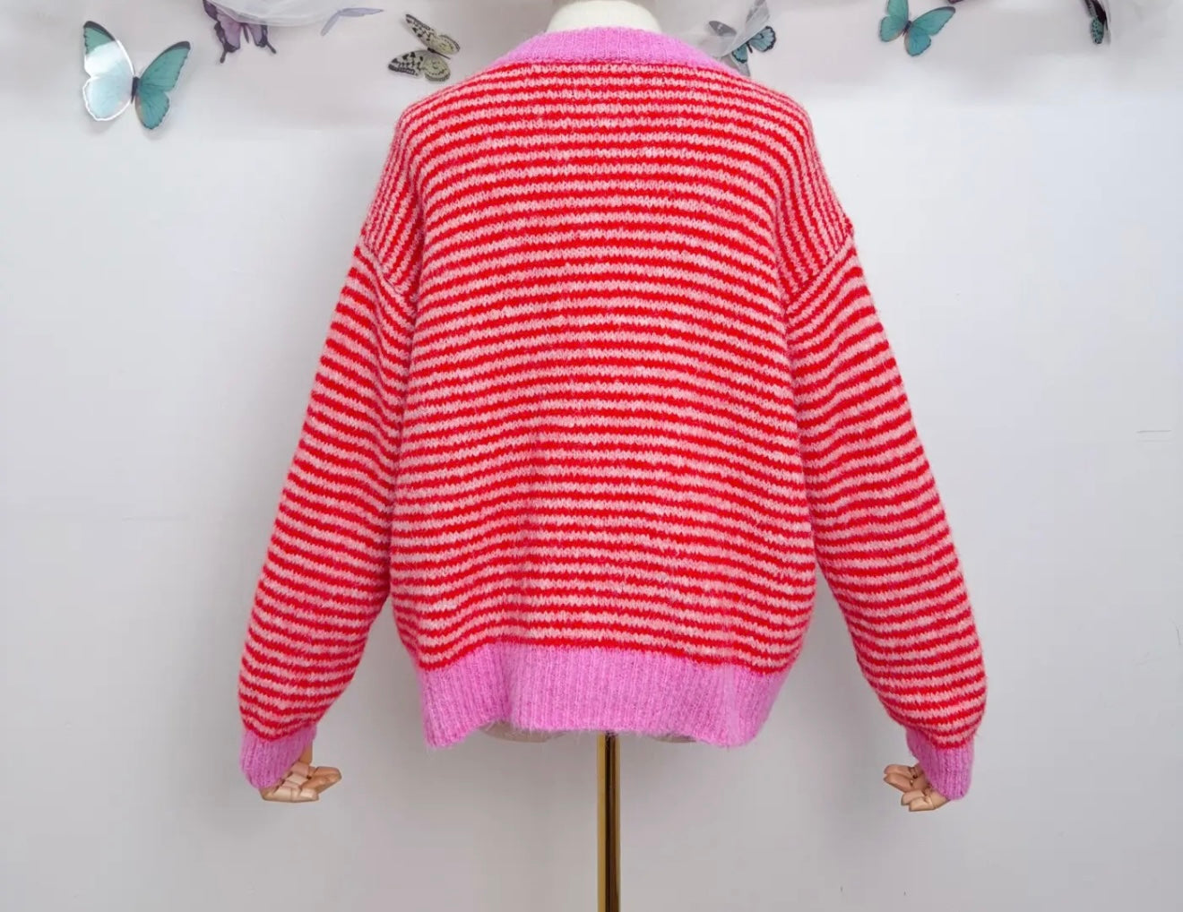 Oversize striped cardigan