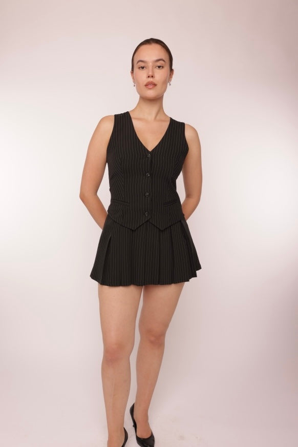 Pinstripe Mini Dress