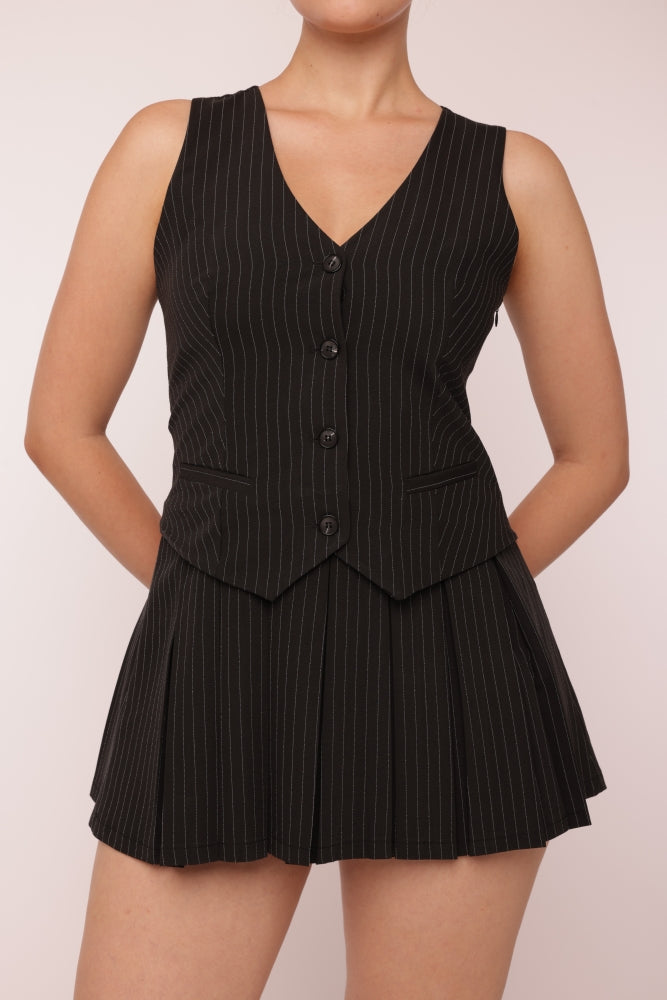 Pinstripe Mini Dress
