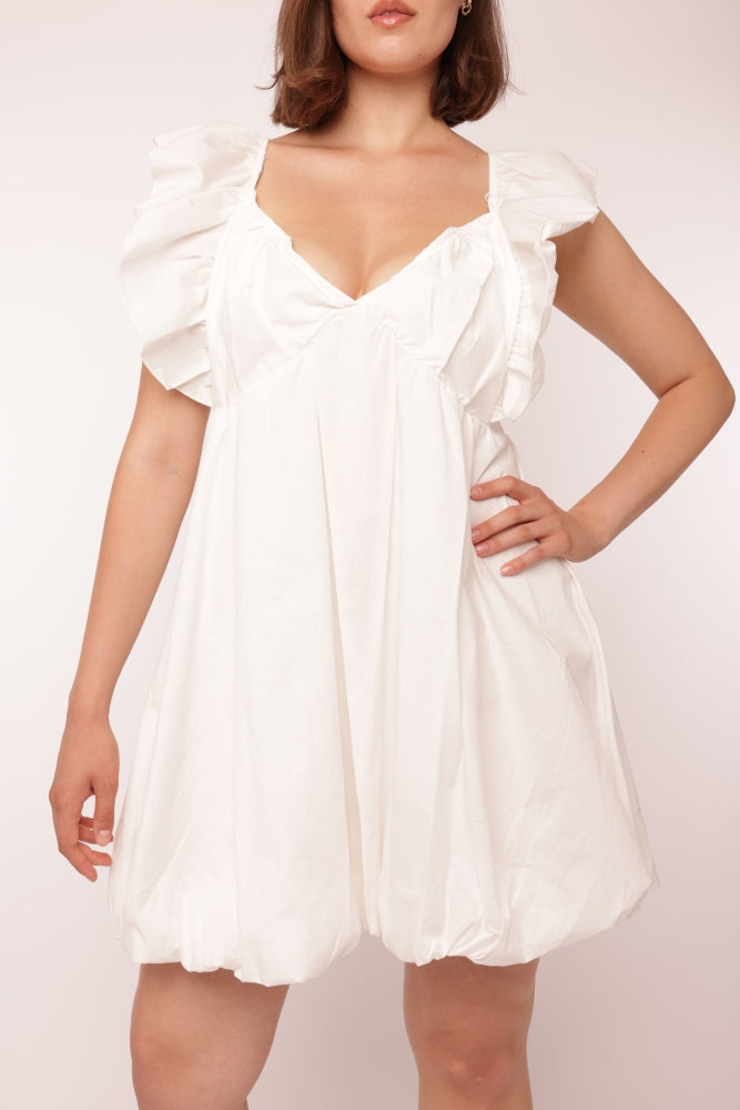 Ruffle Sleeve Dress