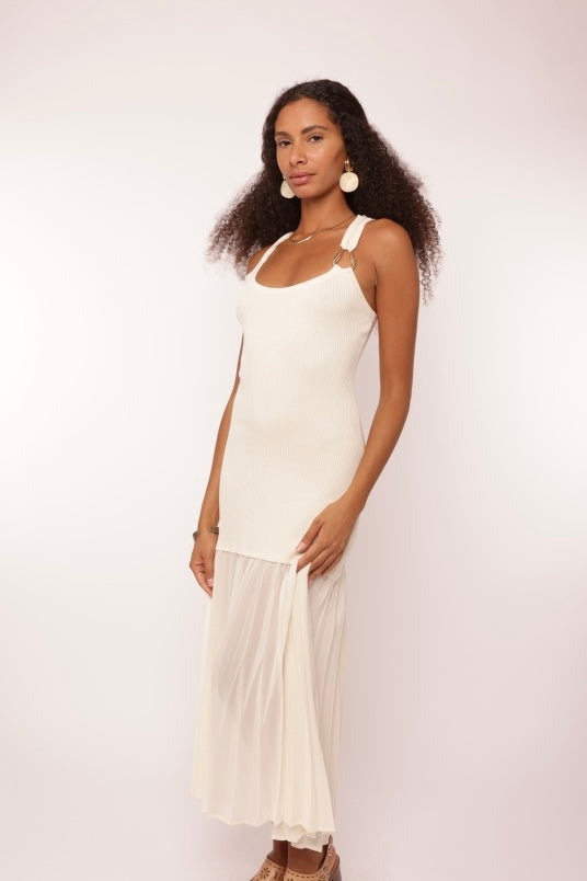 Knit Chiffon Dress
